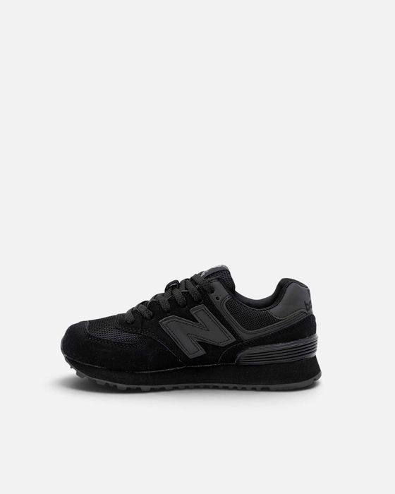 Кросівки New Balance 574 Total Black жіночі чорні замшеві демісезонні | Женские кроссовки Нью Беланс черные замшевые осенние 36 37 38 39