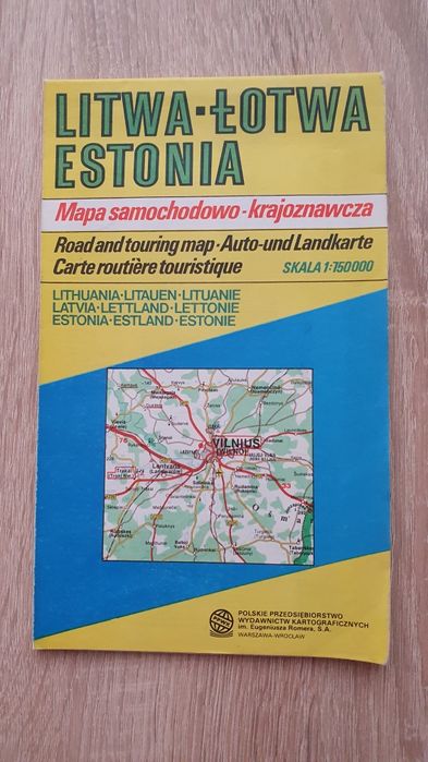 Mapa samochodowo-krajoznawcza 1992 r.
