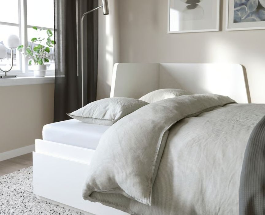 Cama FLEKKE Ikea Cama individual/dupla com 2 Gavetas Branco, 80x200cm.