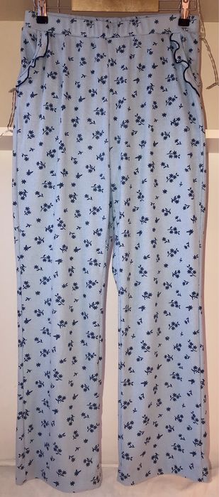 spodnie domowe Infinity Woman błękitne granatowe kwiatki, rozmiar S/М