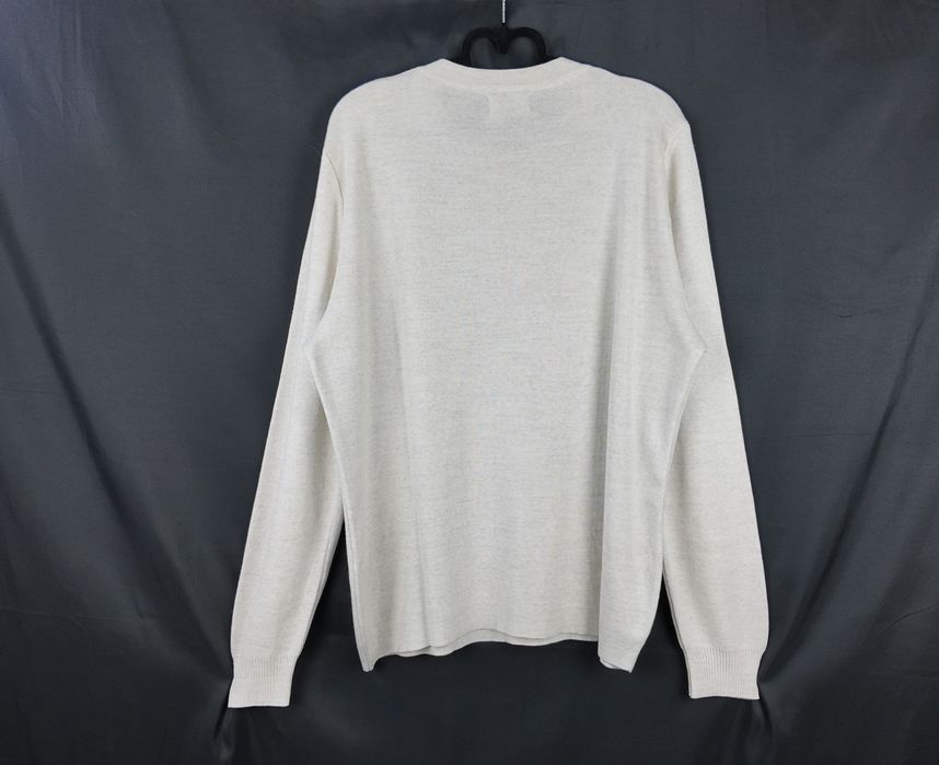 Zara Man Sweter L Kremowy Guziki Na Ramieniu