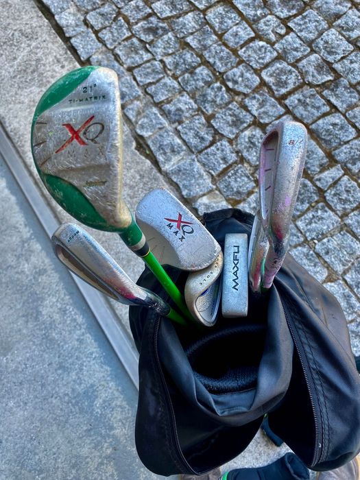 Saco de Golfe de criança, com ferros e trolley