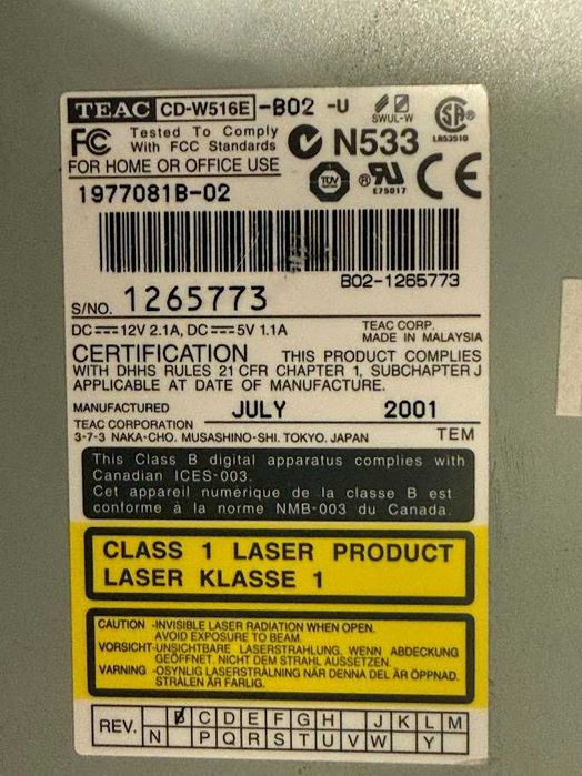Nagrywarka CD-RW TEAC CD-W516E BOX