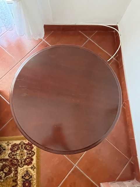 mesa de apoio redonda madeira