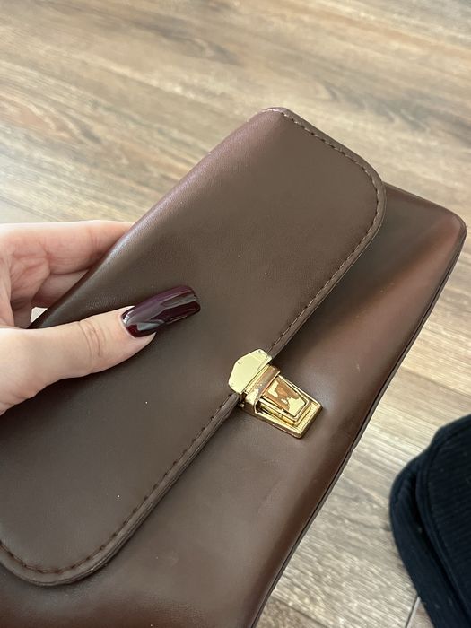 сумка коричнево бордова та чорна велюрова