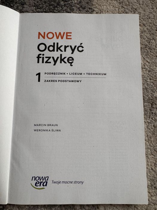Podrecznik do fizyki klasa I szkola srenia