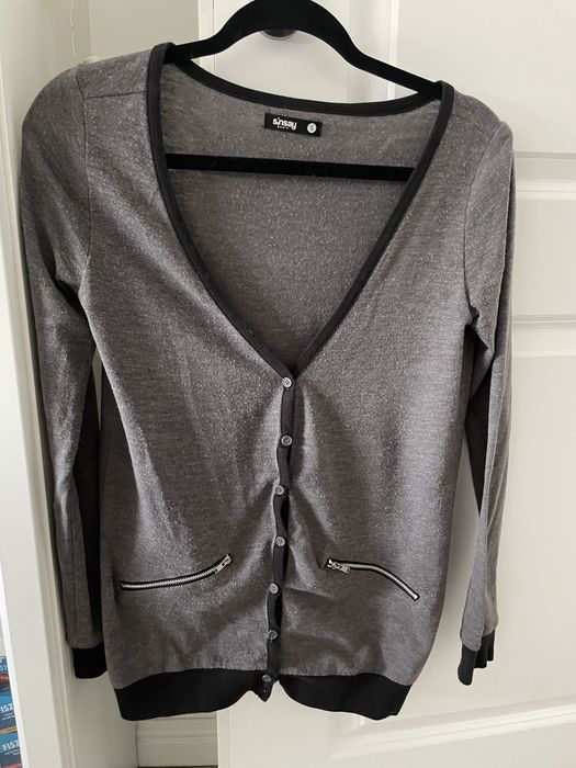 Szary sweterek cardigan Sinsay