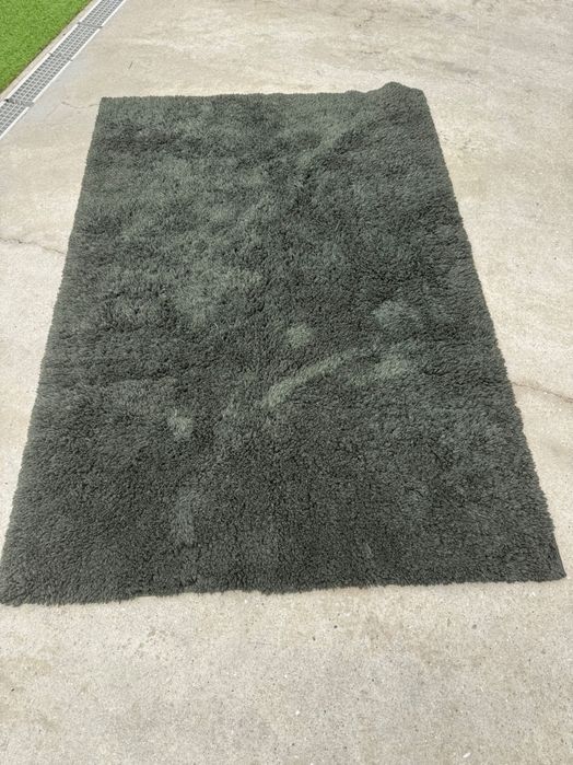 Tapetes verde escuro de pelo medio
