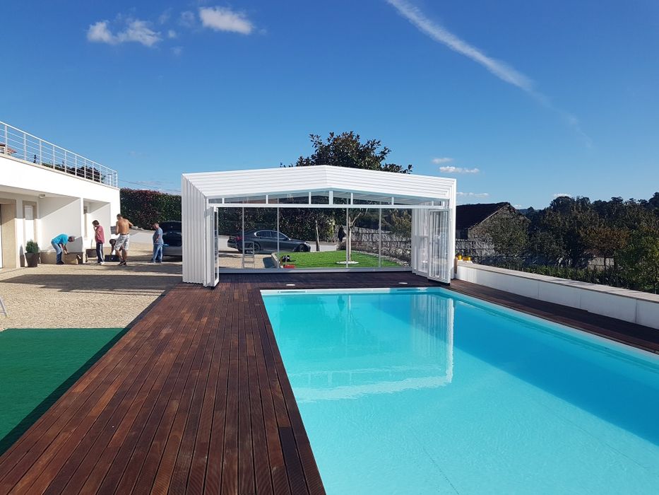 Cobertura telescópica piscina