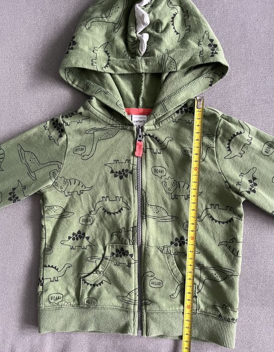 Komplet dresowy w dinozaury bluza i spodnie dresowe Carter’s r.92