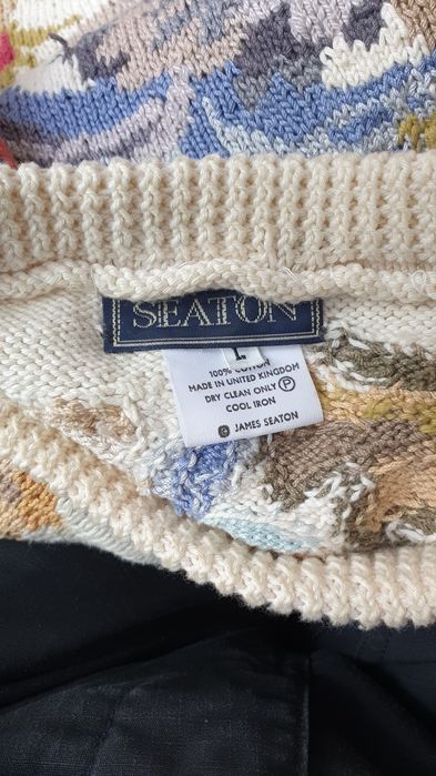 Vintage sweter wełna James Seaton jak nowy