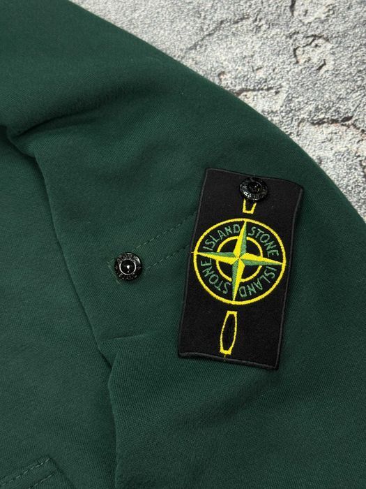 Зіп-худі Stone Island темно-зелений | зип-худи стон айленд тёмно-зеленый | кофта толстовка худак стоник стоне s-xxl