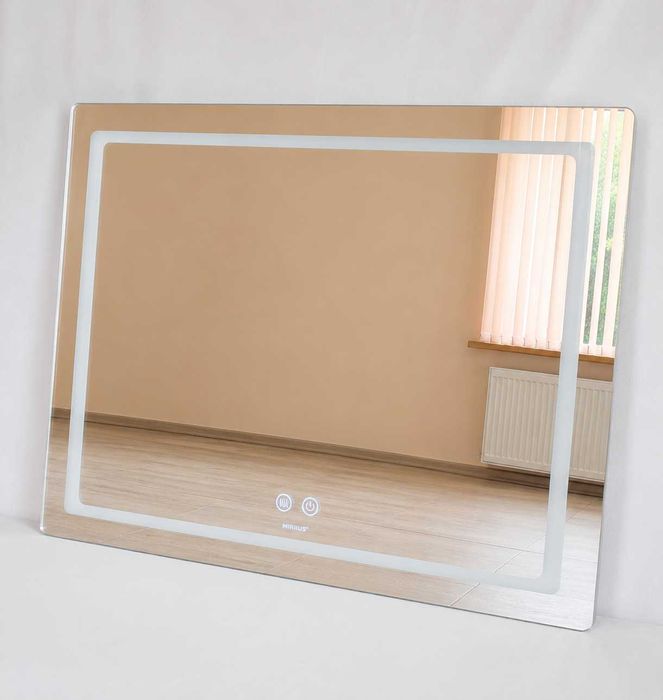 Зеркало Mixxus STYLE MR03-90x70 с Led Touch, Anti-fog, димером, регулятором яркости, часами