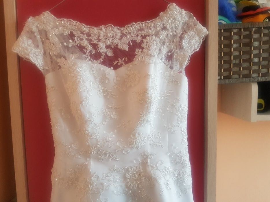 Krótka sukienka ślubna - suknia ślubna lub na poprawiny. Buty gratis!
