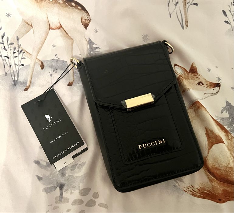 Torebka mała na pasku Puccini czarna