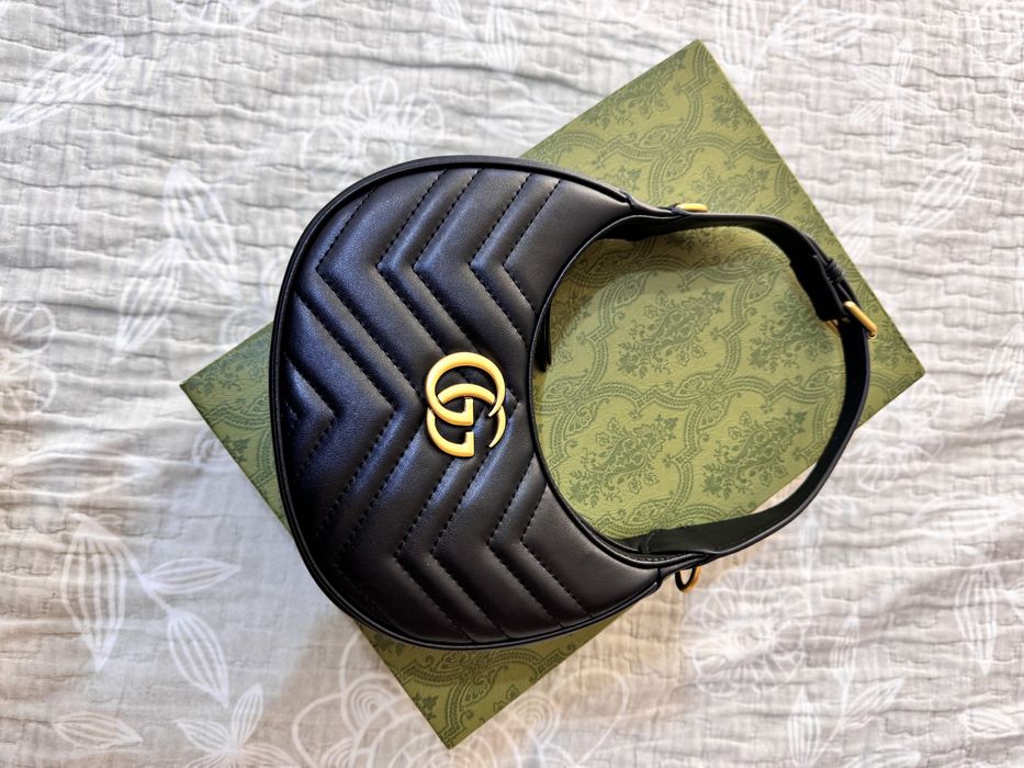 Сумочка типу gucci marmont half moon