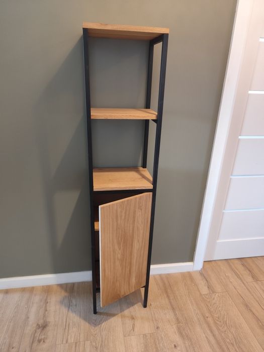 Regał loft, dębowy, słupek loft,  lite drewno industrial