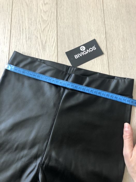 Шкіряні утеплені легінси. Нові.