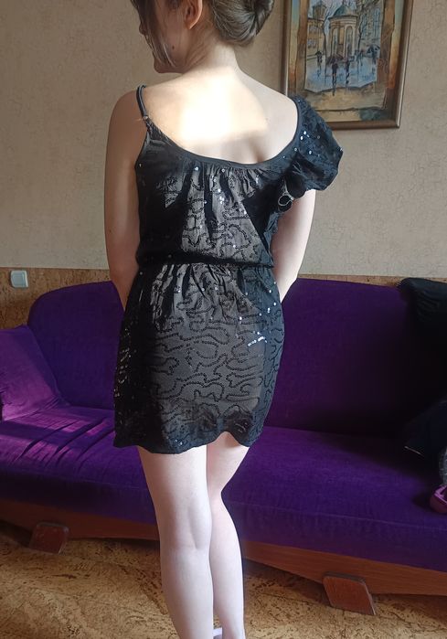 Платье на выпускной чёрное мини