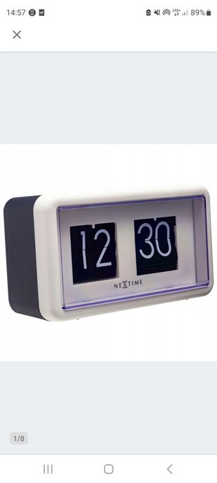 Zegar stołowy nextime biały, czarny 18cm