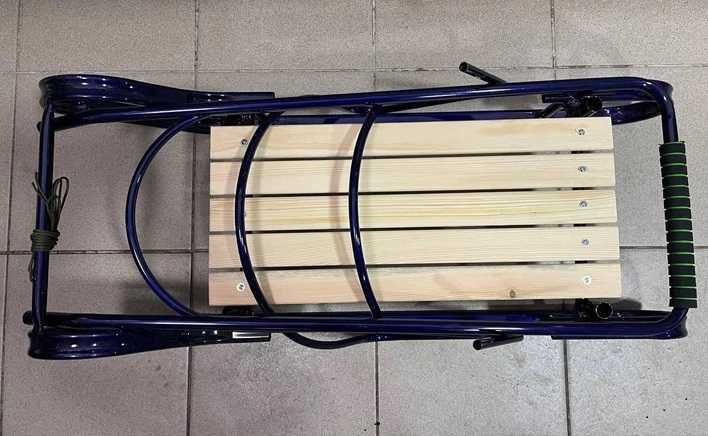 Сани Королівські з ручкою - штовхачем Сині