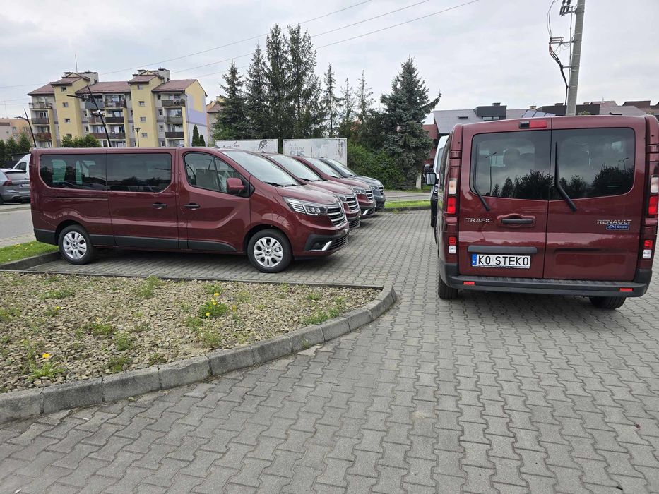 Wynajem krótko i długoterminowy Busów 9 osobowych i osobówek