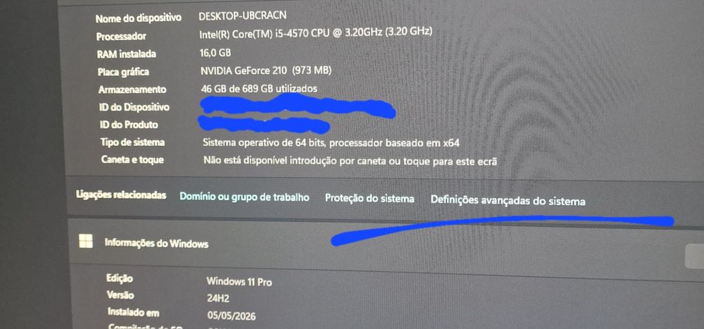 Lenovo i5-16Gb-256+500Gb Windows 11 e office