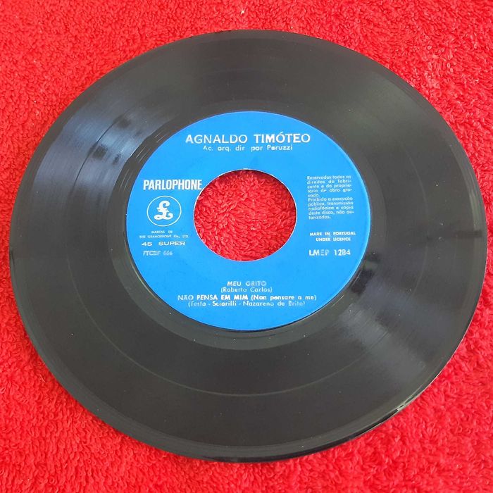 Disco Vinil Single EP Agnaldo Timóteo - Meu Grito + 3 Músicas