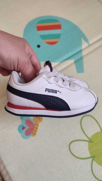 Дитячі кросівки білі Puma 22 розмір, 14 см