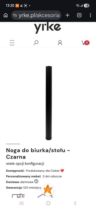 Nogi do biurka stolu metalowe