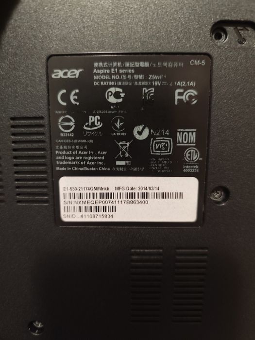 Laptop Acer aspire E1-530 używany sprawny