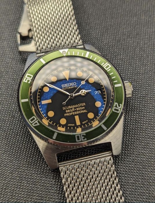 Seiko retro mod szafir