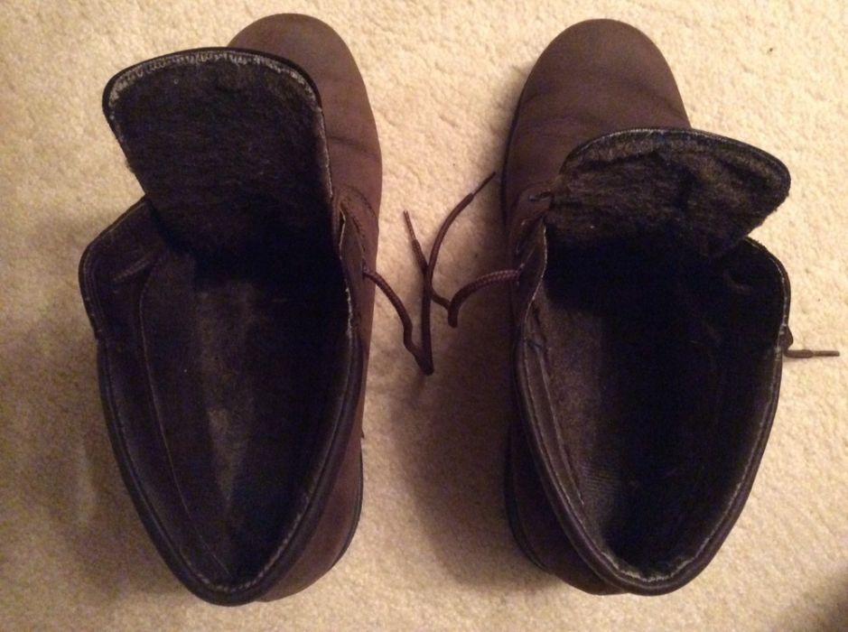 Wygodne butki z naturalnej irchy -NUBUKU, jak NOWE, górskie,niemieckie