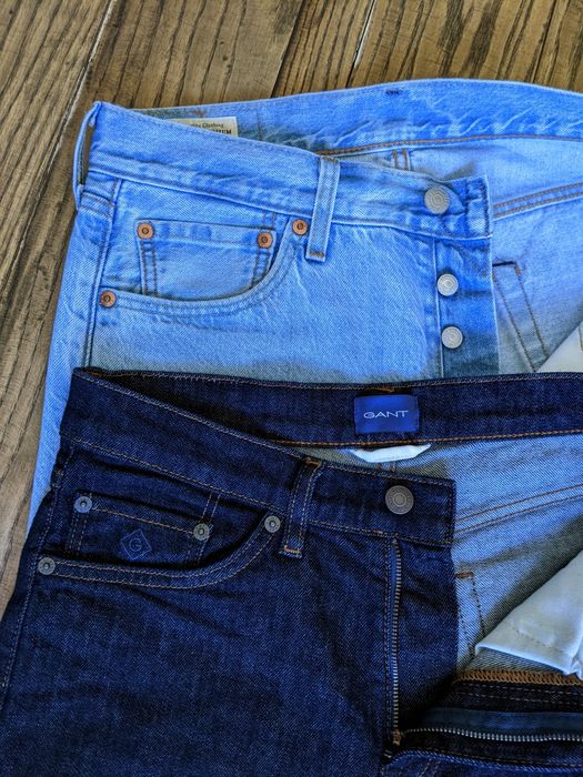 Джинси Levi's 501 premium, GANT.