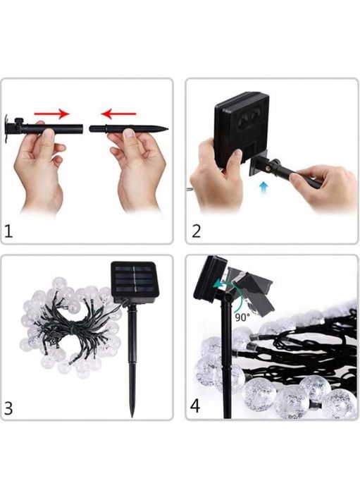 Lampki ogrodowe solar kulki 50led/7m