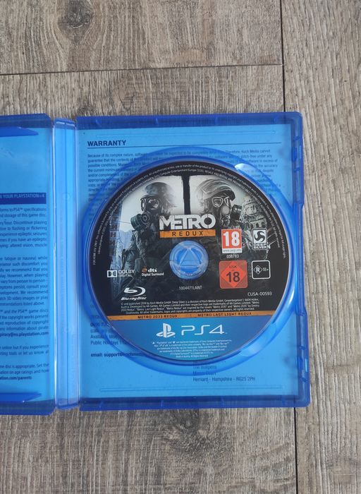Gra PS4 Metro Redux Stan BDB+ Wysyłka OLX GWARANCJA