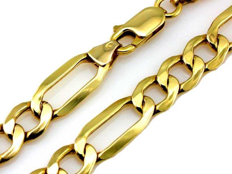 Nowy złoty łańcuszek splot figaro PR 585 5.5mm 55 cm