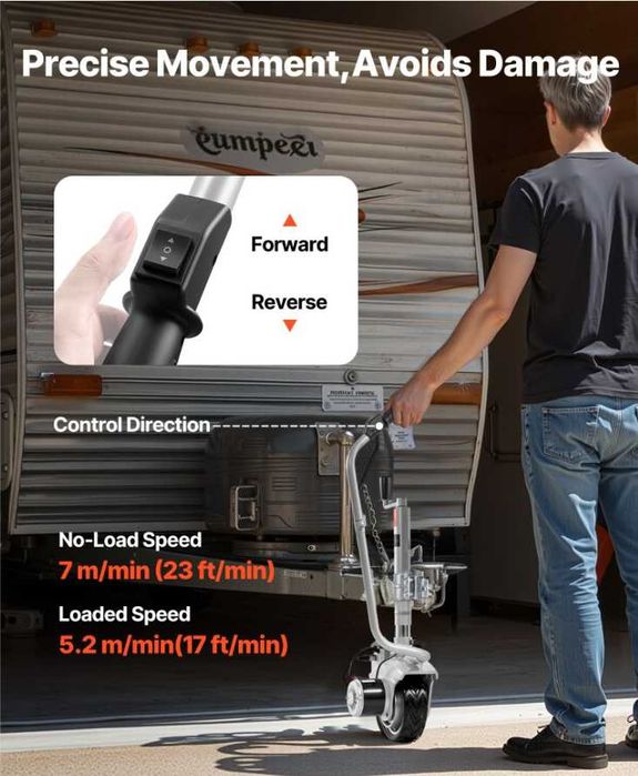 Dolly elétrico para reboque   roda jockey motorizada  para movimentação de caravanas e barcos roda reboque com motor