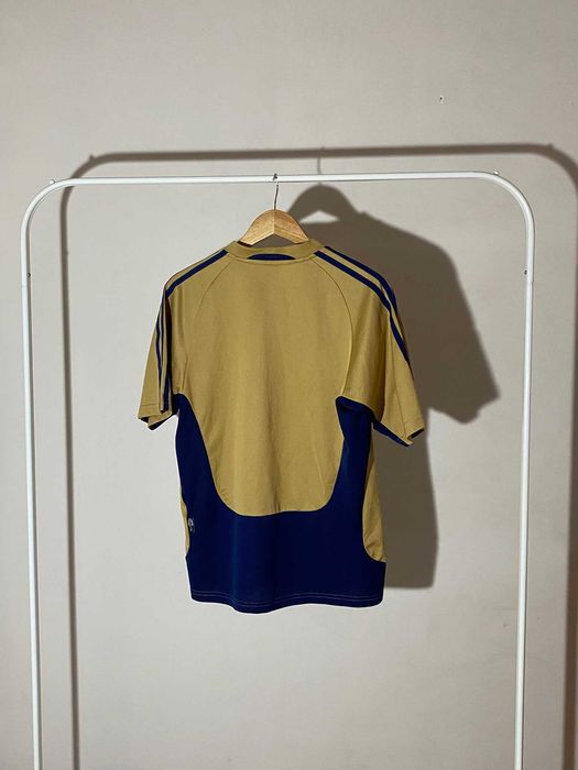Adidas Vintage Football Jersey Yellow Navy