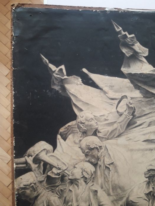 Duży stary obraz tyt. Marche Funebres  in heros