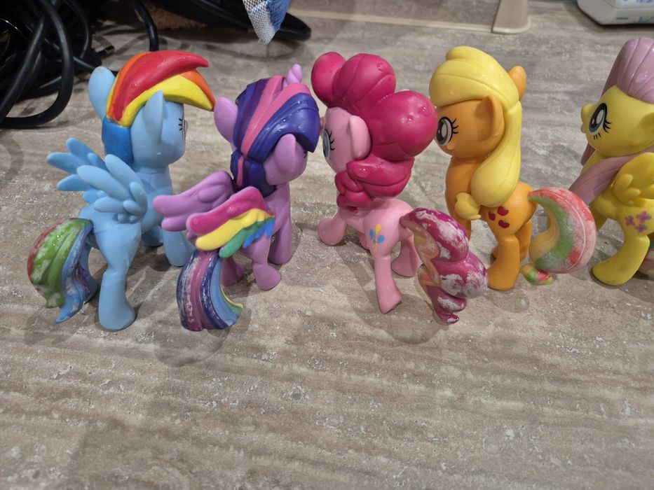 Май Литл Пони 6 шт,хвост меняет цвет от воды.
