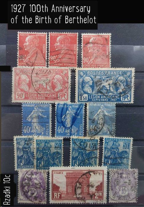 201-FR_06_Francja Znaczki_1927 zestaw