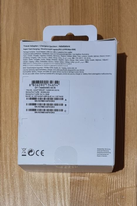 Nowa ładowarka Original Samsung 45w Super Fast Charging kabel USB-C w