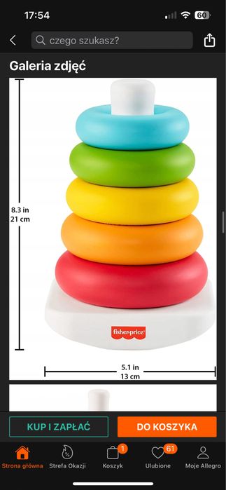 Fisher-Price Eko Piramidka z kółek
