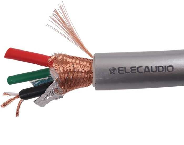 Kabel zasilający ELECAUDIO 3x2,5mm2, podwójnie ekranowany, 1m {100cm}