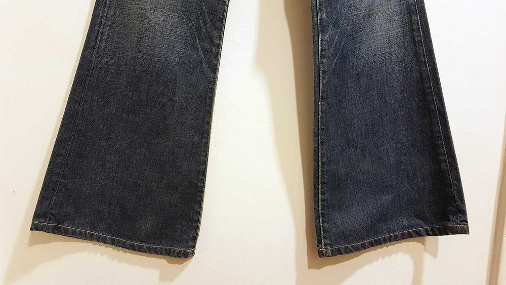 Par de calças de ganga Salsa 100% algodão boca de sino