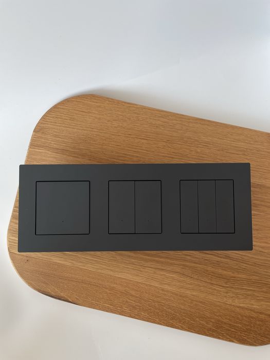 Вимикач чорний матовий Zigbee, розумний смарт вимикач дротовий