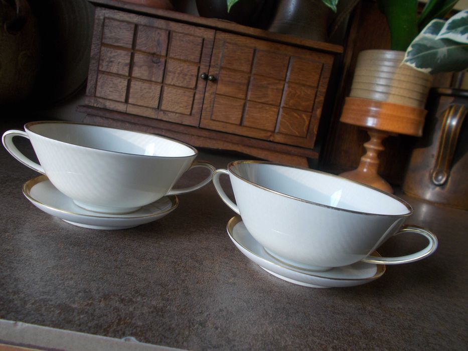 Niemiecka porcelana vintage - Eschenbach Bavaria - dwie bulionówki
