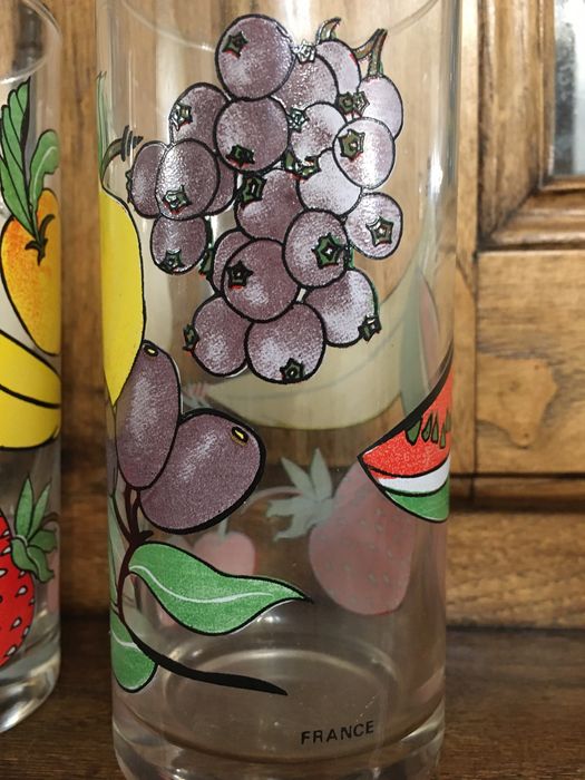 Dartington copos vintage anos 80 frutas