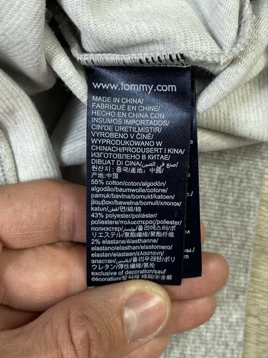 Tommy Hilfiger кофта свитшот S размер с лампасами серая